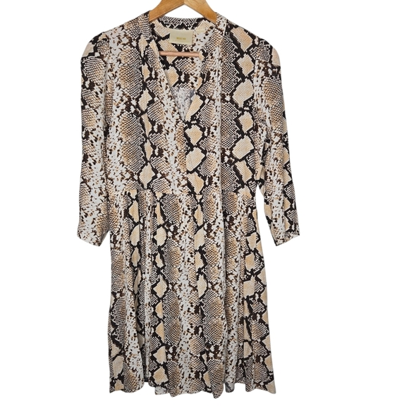 Maeve By Anthropologie Juno Snakeskin Python Print Pullover Tunic Dress Small - Picture 1 of 7